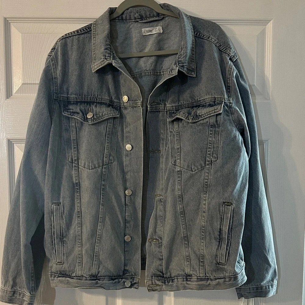 Elia Cher Classic Denim fringe Jacket xl - Picture 2 of 8